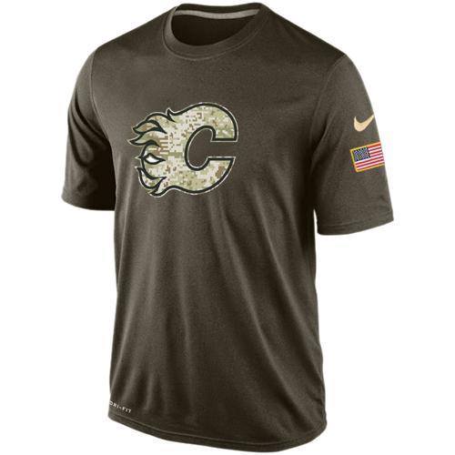 Mens Calgary Flames Salute To Service Nike Dri-FIT T-Shirt 
