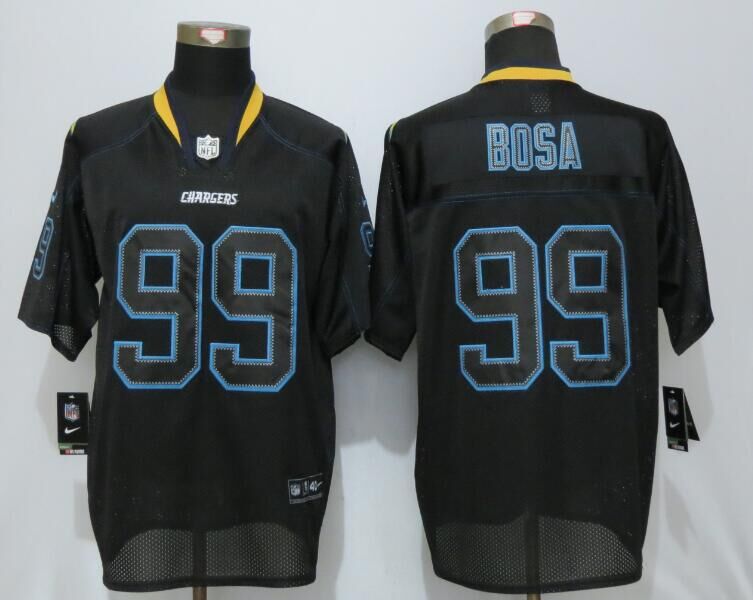 New Nike San Diego Charger #99 Bosa Lights Out Black Elite Jersey