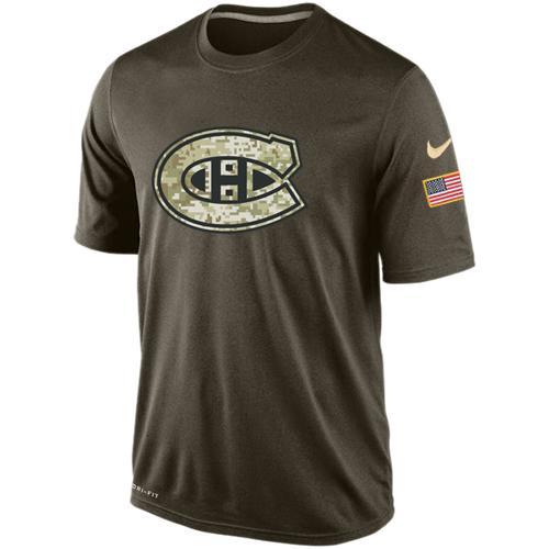 Mens Montreal Canadiens Salute To Service Nike Dri-FIT T-Shirt 