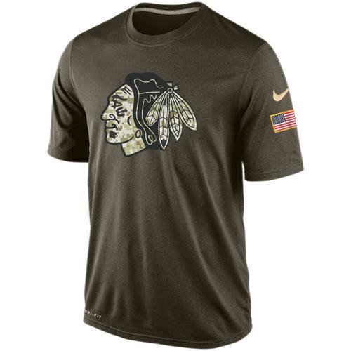 Mens Chicago Blackhawks Salute To Service Nike Dri-FIT T-Shirt 
