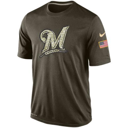 Mens Milwaukee Brewers Salute To Service Nike Dri-FIT T-Shirt