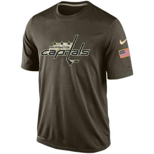 Mens Washington Capitals Salute To Service Nike Dri-FIT T-Shirt 