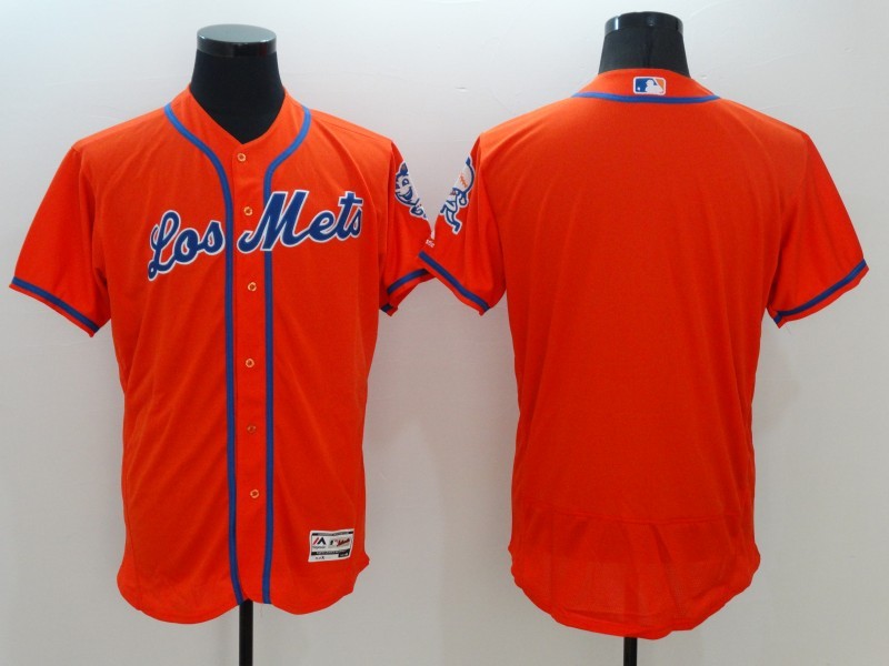 MLB New York Mets Blank Orange Throwback Jersey