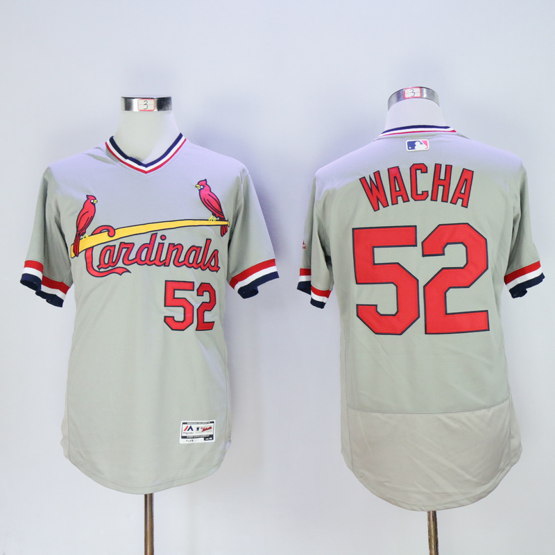 MLB St. Louis Cardinals #52 Michael Wacha Grey Pullover Jersey