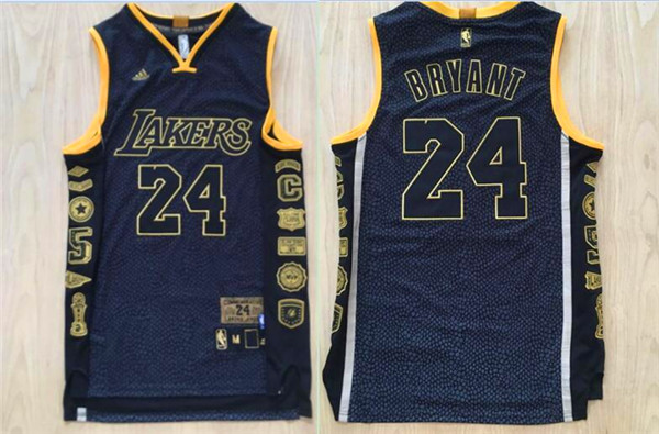 NBA Los Angeles Lakers #24 Kobe Black Anniversary Jersey