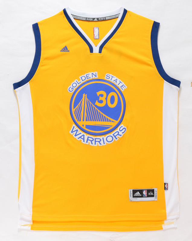 NBA Golden State Warriors #30 Curry Yellow New Jersey