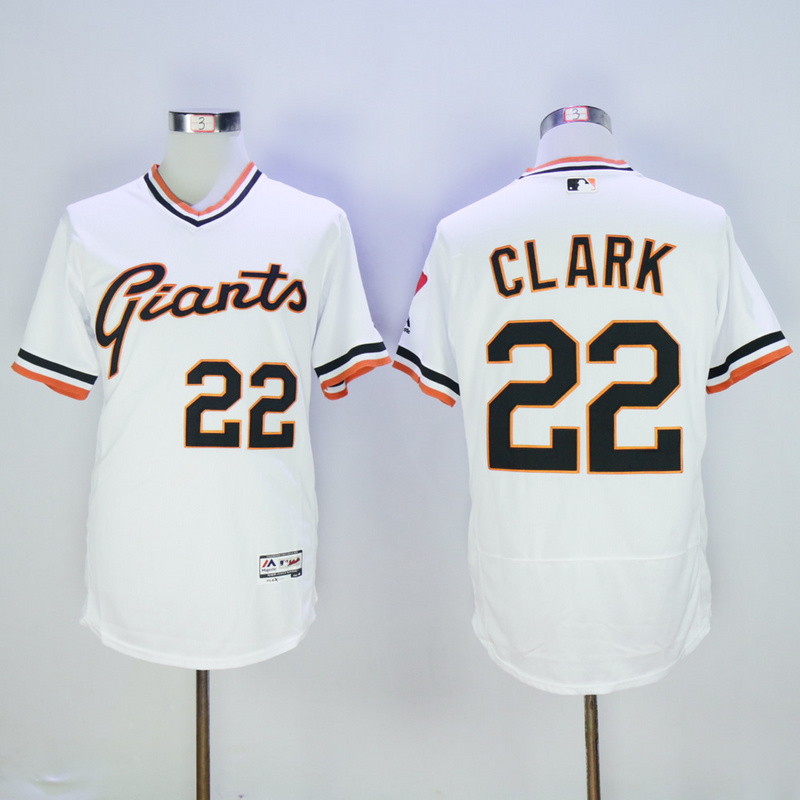 MLB San Francisco Giants #22 Clark Pullover White Jersey