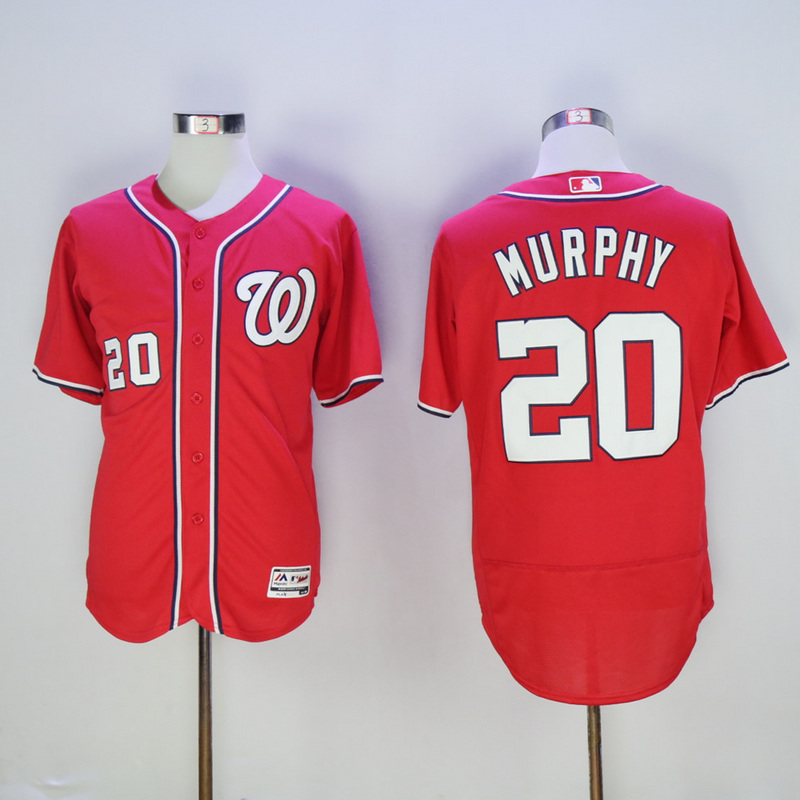 MLB Washington Nationals #20 Murphy Red Majestic Jersey