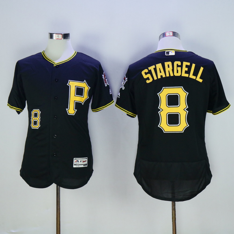 MLB Pittsburgh Pirates #8 Stargell Black New Jersey