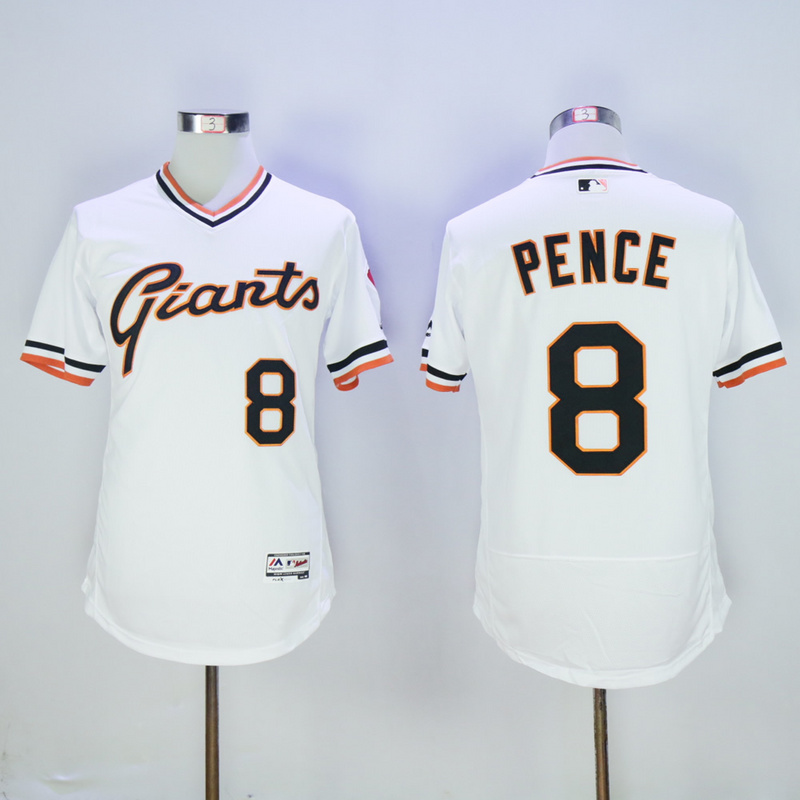 MLB San Francisco Giants #8 Pence Pullover White Jersey