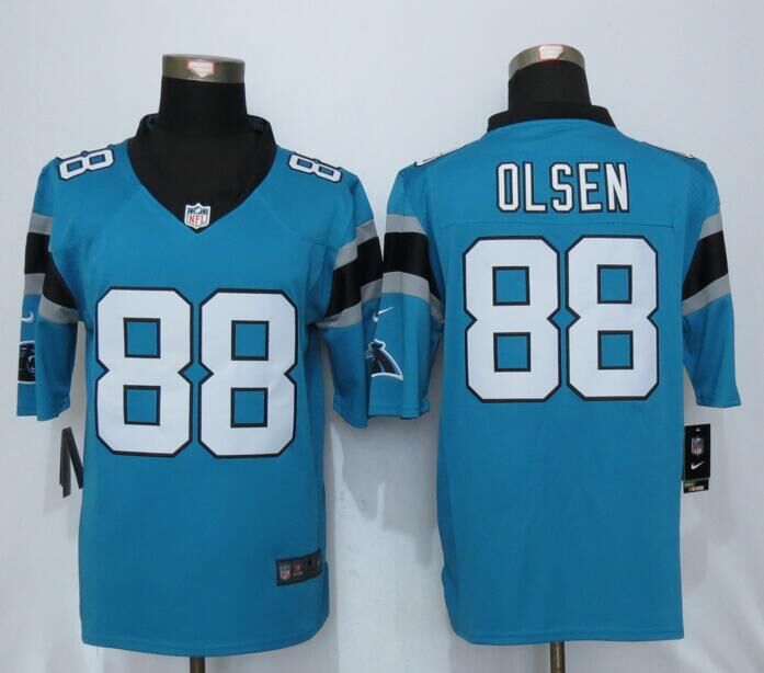 Nike Carolina Panthers 88 Olsen Blue Limited Jerseys  