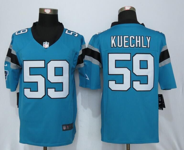 Nike Carolina Panthers 59 Kuechly Blue Limited Jerseys  