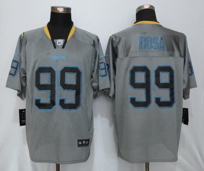 New Nike San Diego Charger 99 Bosa Lights Out Gray Elite Jersey