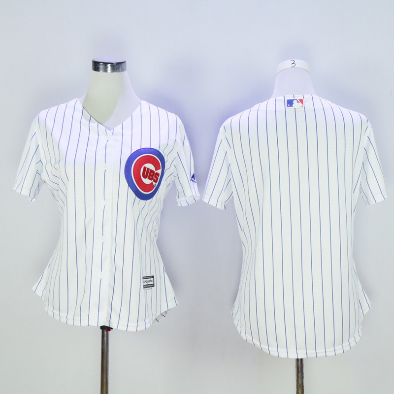 Womens Chicago Cubs Blank White Jersey