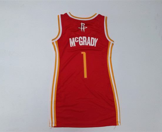 Womens NBA Houston Rockets #1 McGRADY Red Jersey