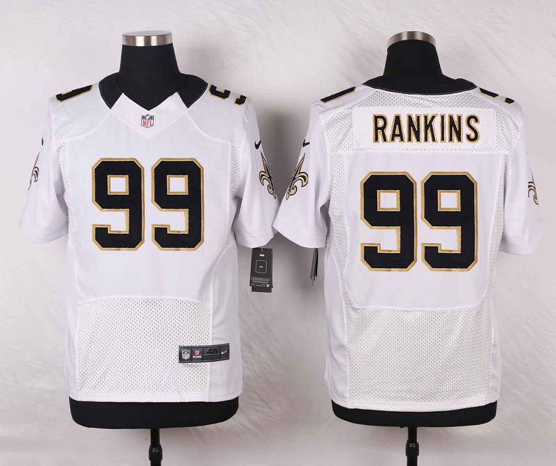 Nike NFL New Orleans Saints #99 Rankins White Elite Jersey