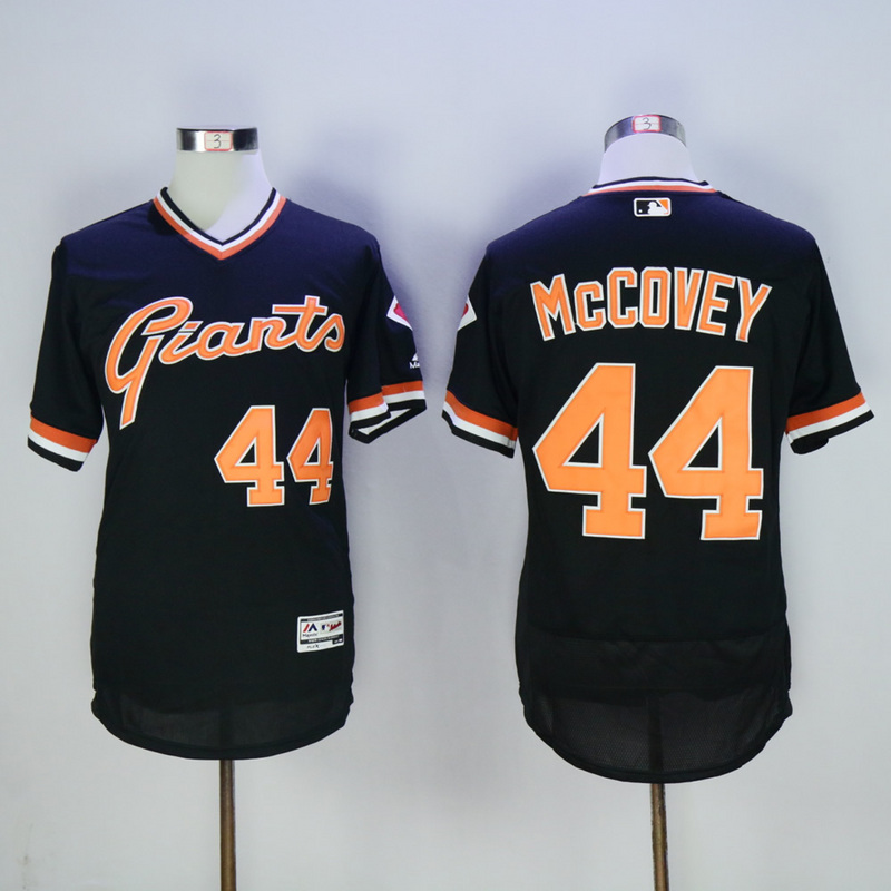 MLB San Francisco Giants #44 Willie McCovey Black Pullover Jersey