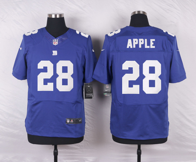 Nike NFL New York Giants #28 Apple Blue Elite Jersey