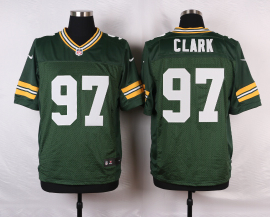 Nike NFL Green Bay Packers #97 Clark Green Elite Jersey