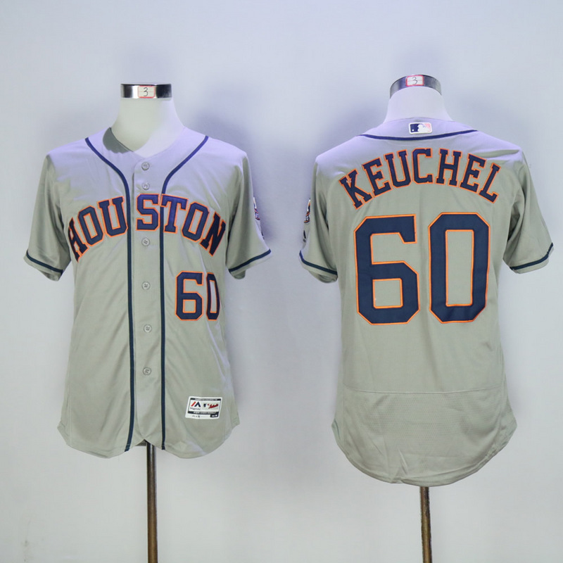 MLB Houston Astros #60 Keuchel Grey Elite Jersey