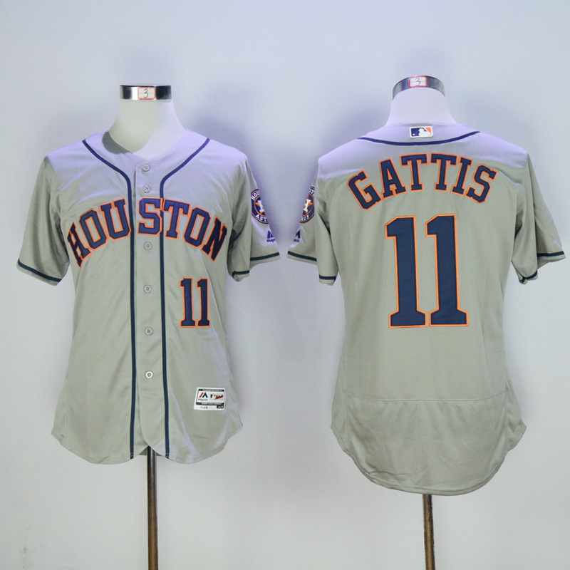 MLB Houston Astros #11 Gattis Grey Elite Jersey