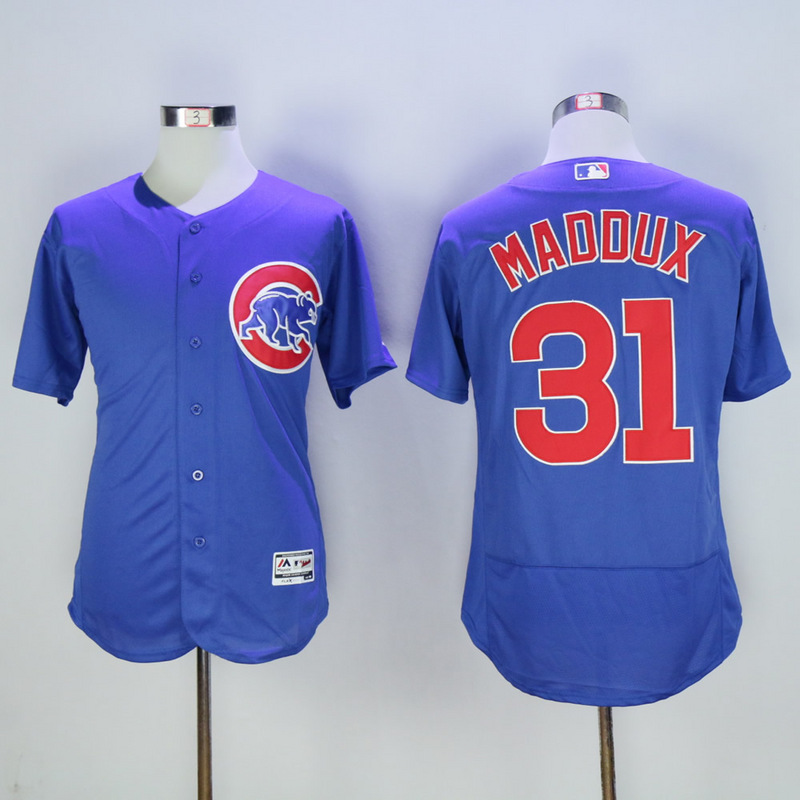 MLB Chicago Cubs #31 Maddux Blue Elite Jersey