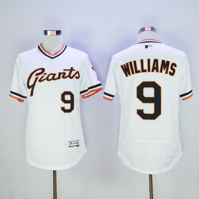 MLB San Francisco Giants #9 Williams White Pullover Jersey
