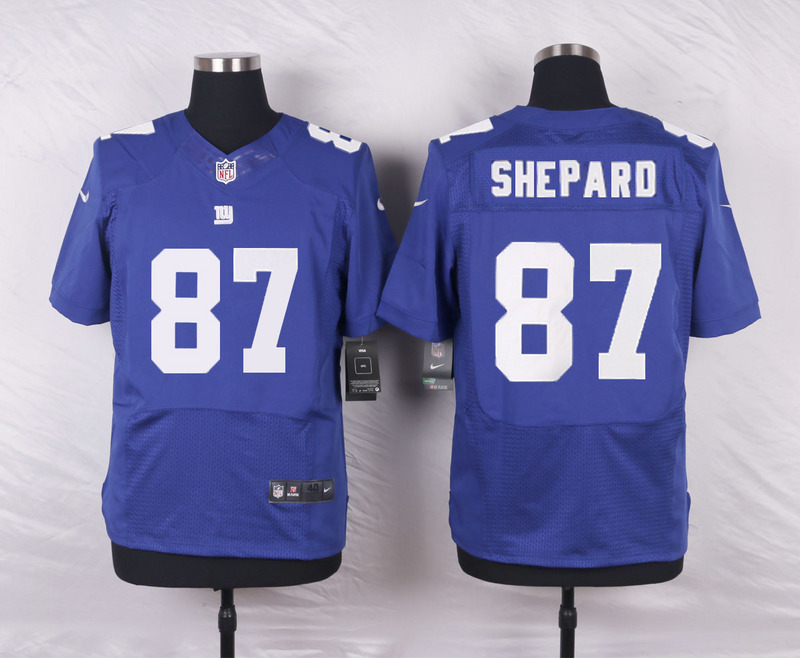 Nike NFL New York Giants #87 Shepard Blue Elite Jersey