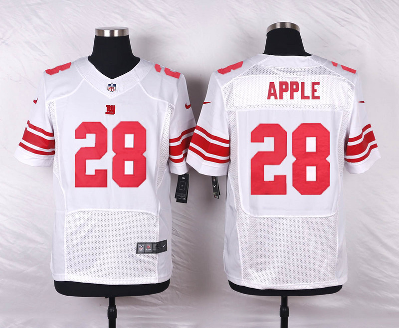 Nike NFL New York Giants #28 Apple White Elite Jersey