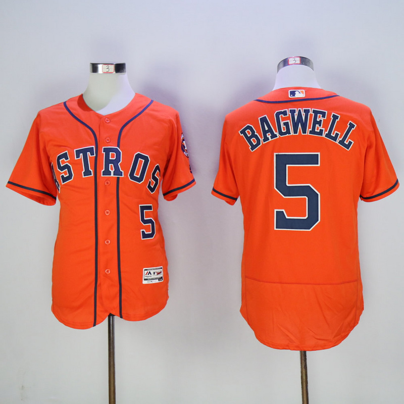 MLB Houston Astros #5 Bagwell Elite Orange Jersey