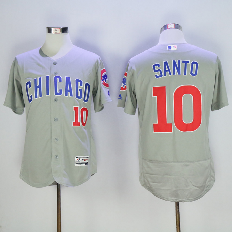 MLB Chicago Cubs #10 Santo Grey Elite Jersey