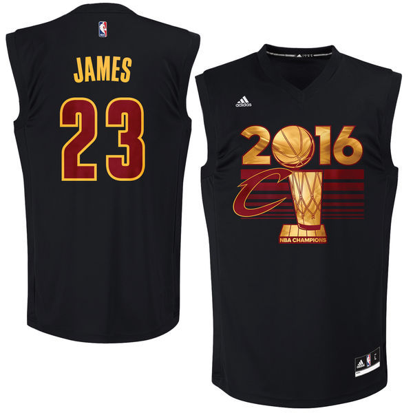 NBA Cleveland Cavaliers #23 LeBron James 2016 NBA Finals Champions Jersey Black