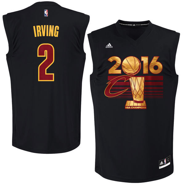 NBA Cleveland Cavaliers #2 Kyrie Irving 2016 NBA Finals Champions Jersey Black