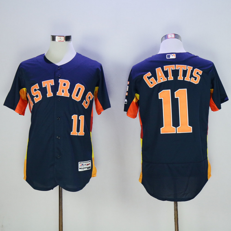 MLB Houston Astros #11 Gattis Blue Jersey