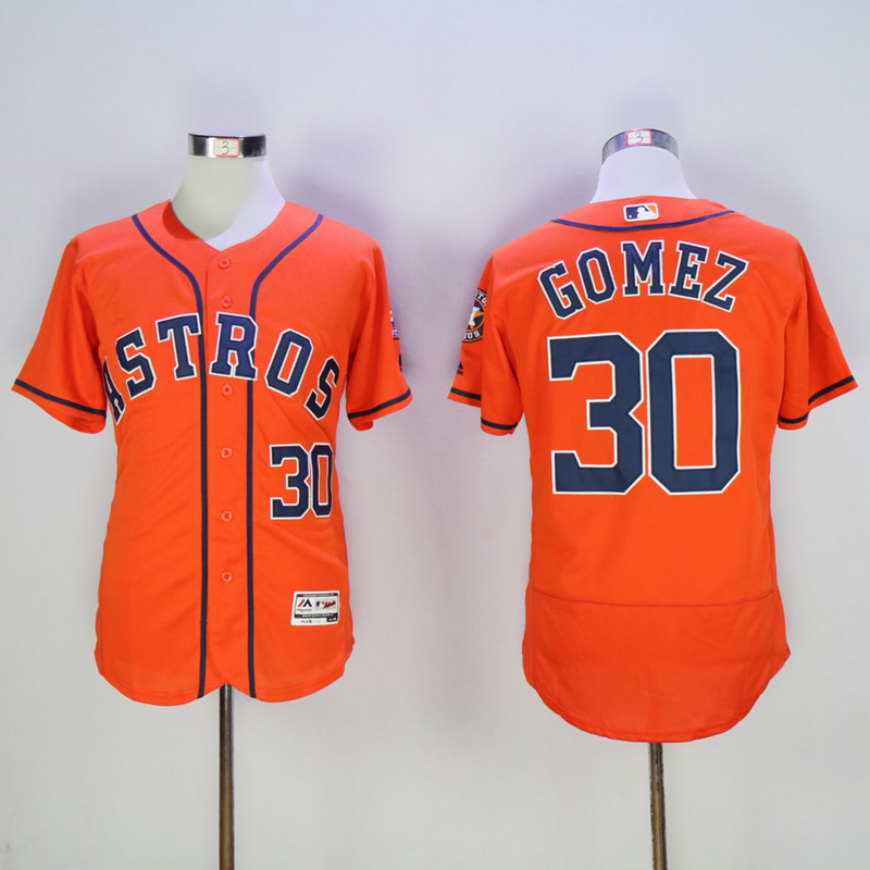 MLB Houston Astros #30 Carlos Gomez Orange Jersey