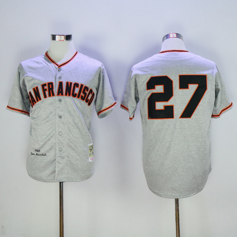 MLB San Francisco Giants #27 Marichal Grey Jersey