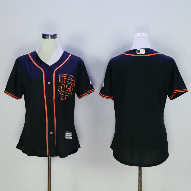 MLB San Francisco Giants Blank Black Women Jersey