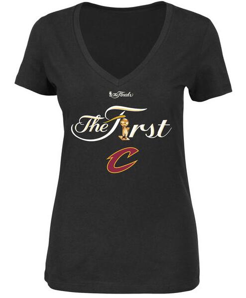 NBA Clevealand Cavaliers Champions Black Women T-Shirt