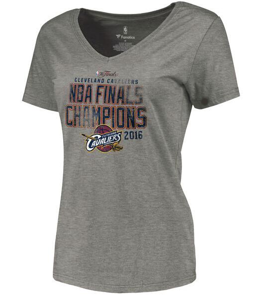 NBA Clevealand Cavaliers Champions Grey Color Women T-Shirt