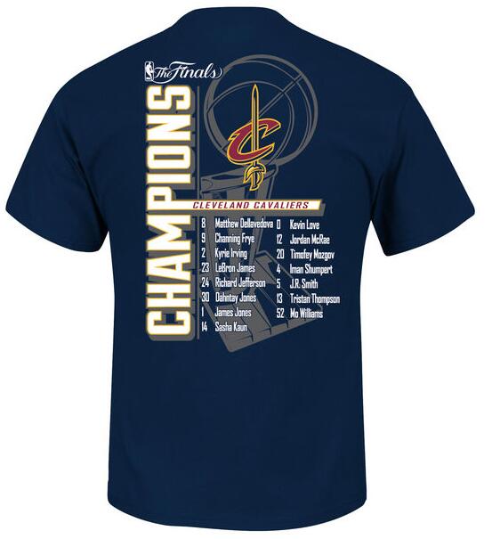 NBA Clevealand Cavaliers Champions Blue T-Shirt