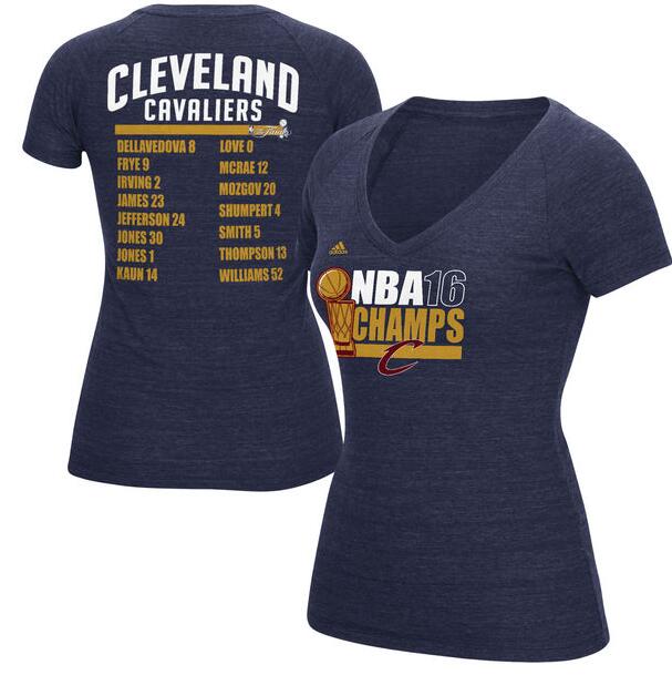 NBA Clevealand Cavaliers Champions Blue Women T-Shirt