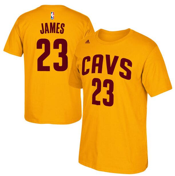 NBA Clevealand Cavaliers #23 James Yellow T-Shirt