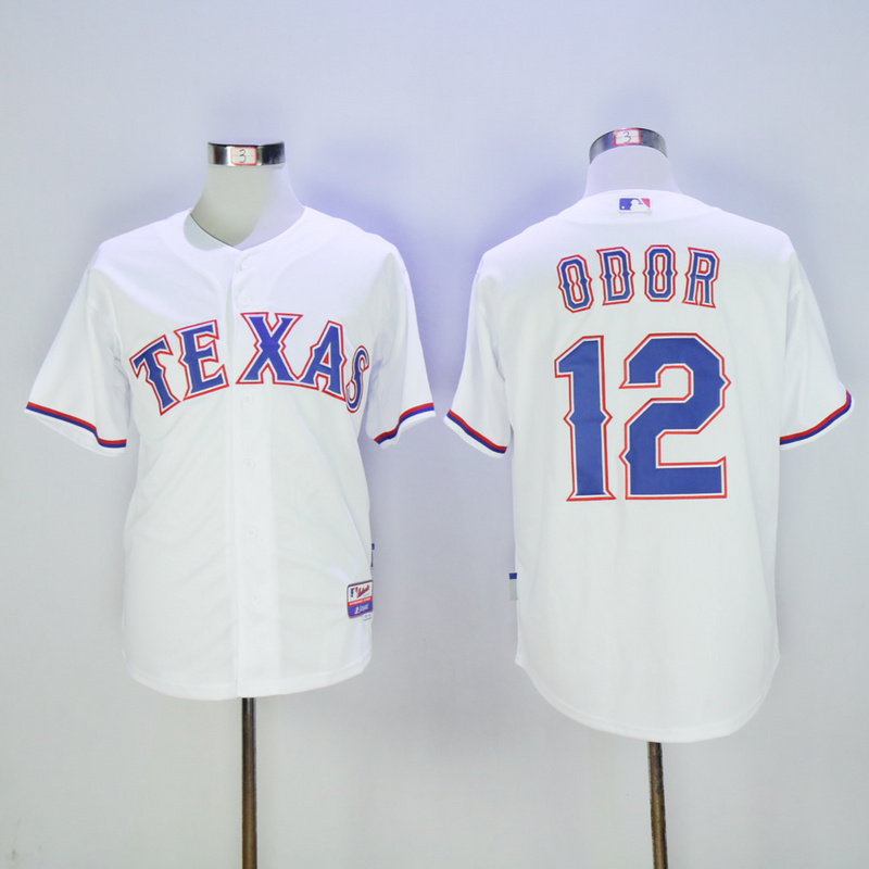 MLB Texas Rangers #12 Odor White Jersey