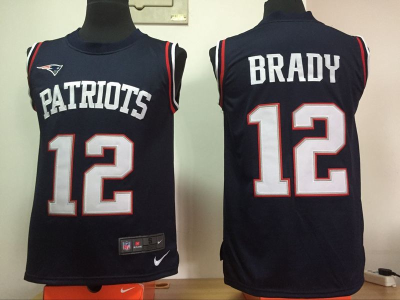 NFL New England Patriots #12 Brady Sitched Limited Tank Top Jersey