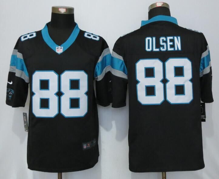 Nike Carolina Panthers 88 Olsen Black Limited Jersey