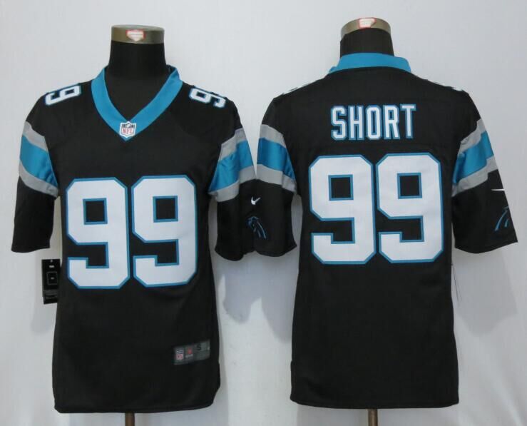 Nike Carolina Panthers 99 Short Black Limited Jersey