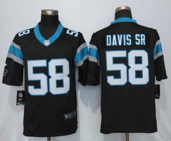 Nike Carolina Panthers 58 Davis sr Black Limited Jersey