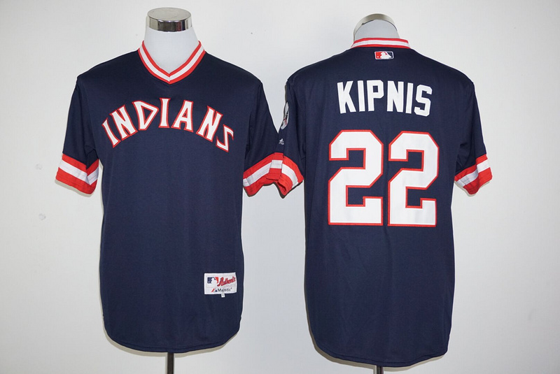 MLB Cleveland Indians #22 Kipnis Blue Pullover 1976 Jersey