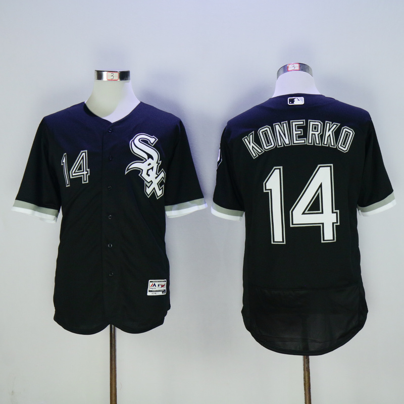 MLB Chicago White Sox #14 Konerko Black Elite Jersey