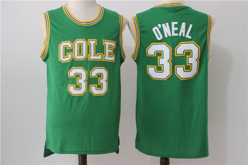 NCAA Basketball #33 ONeal Green Jersey